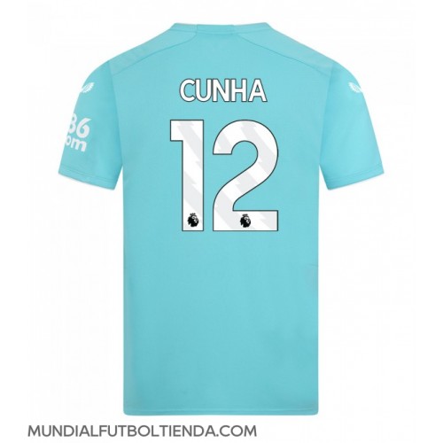 Camiseta Wolves Matheus Cunha #12 Tercera Equipación Replica 2023-24 mangas cortas